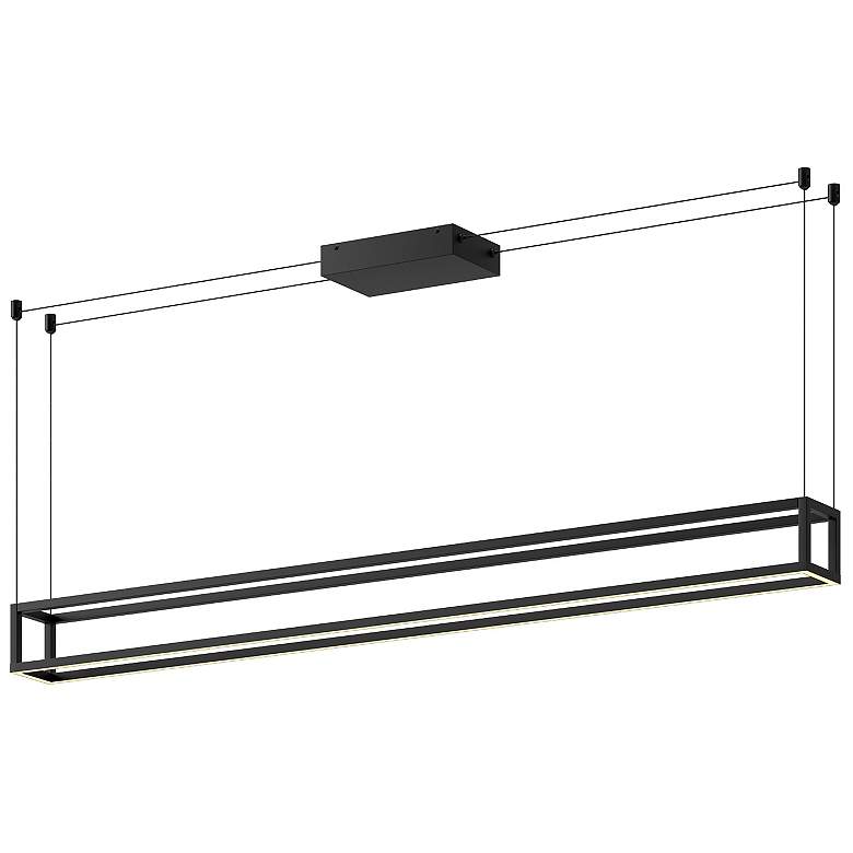 Image 1 Kuzco Plaza LED 60-in Black Linear Pendant