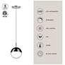 4_Kuzco Pluto 4-in Black Chrome Pendants more views