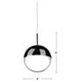 6_Kuzco Pluto 4-in Black Chrome Pendants more views