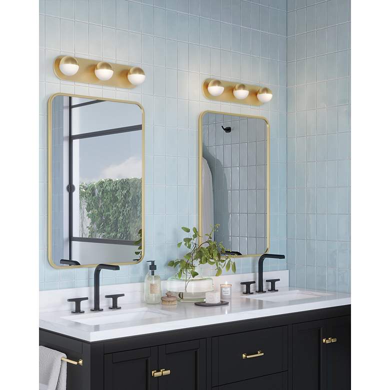 Image 2 Kuzco Pluto LED 21-in Brushed Gold Vanity Light more views