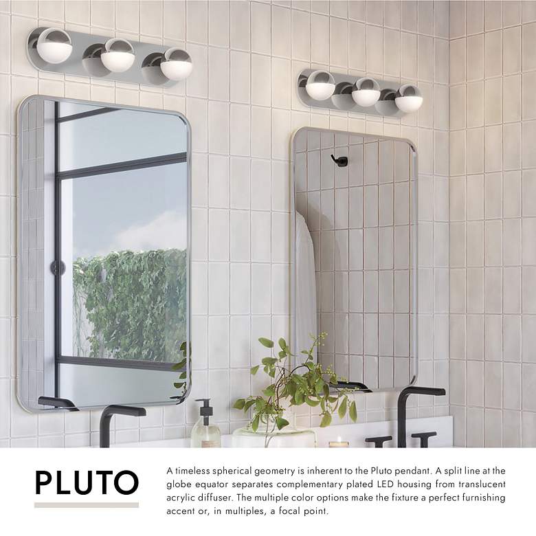 Image 3 Kuzco Pluto LED 21-in Brushed Gold Vanity Light more views