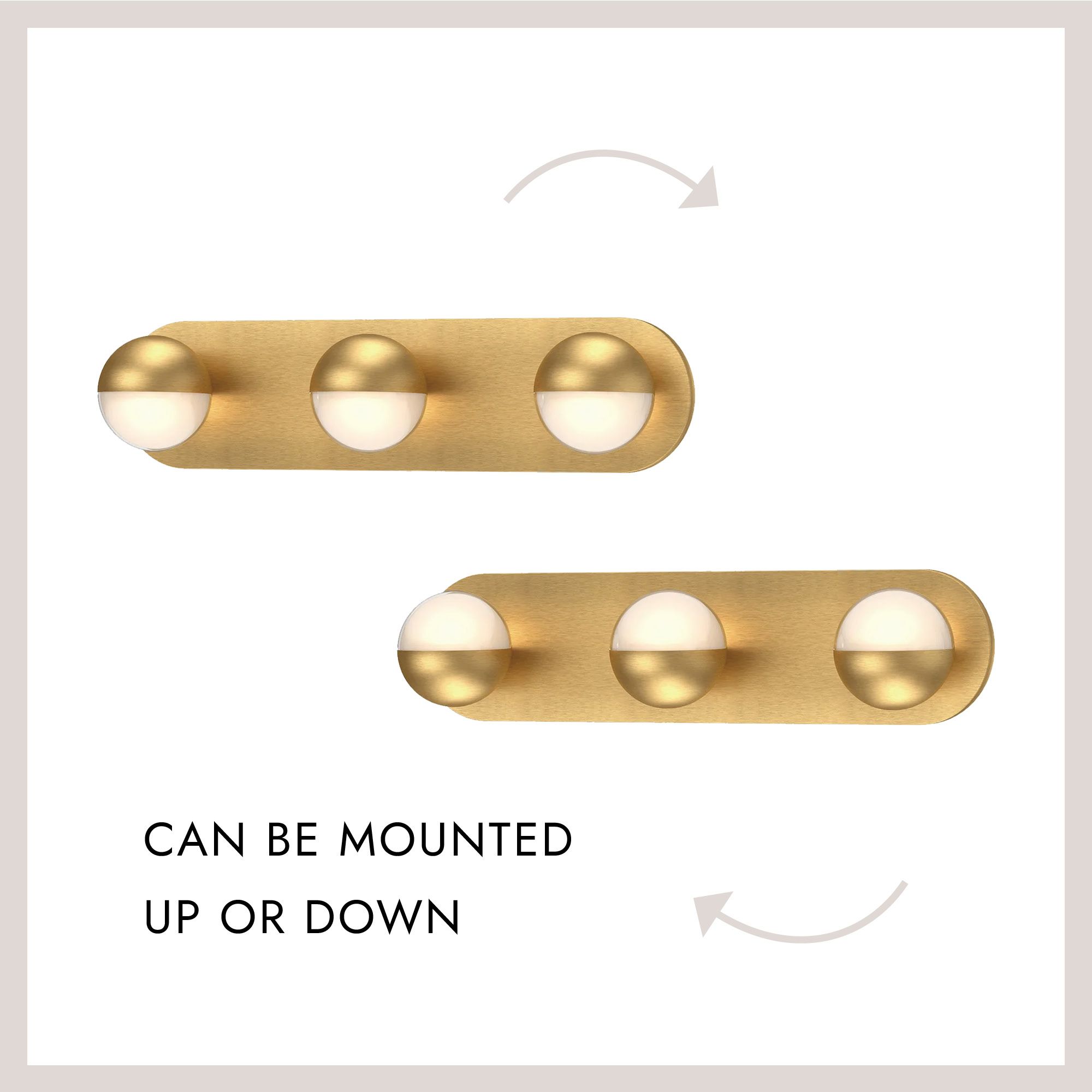 Image 5 Kuzco Pluto LED 21-in Brushed Gold Vanity Light more views