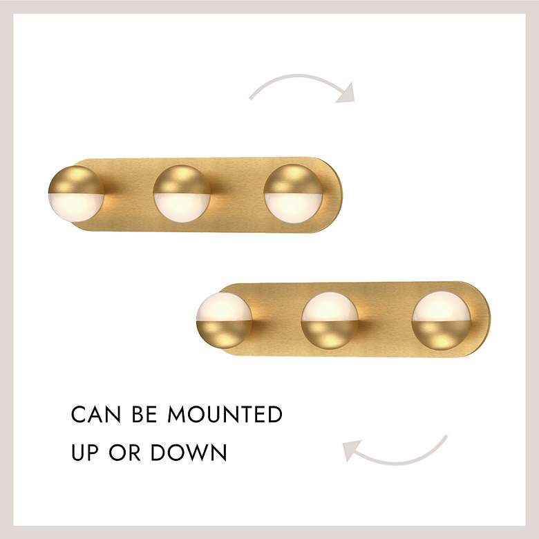 Image 5 Kuzco Pluto LED 21-in Brushed Gold Vanity Light more views