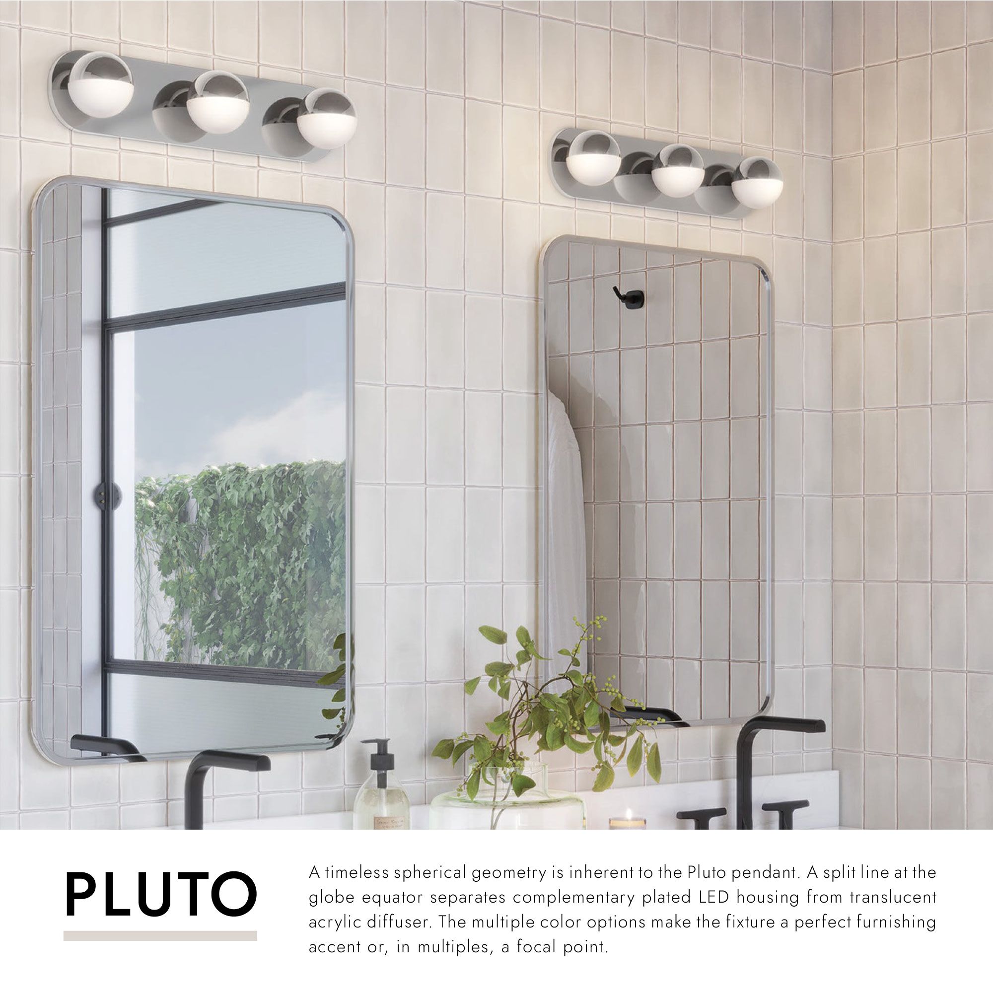 Image 2 Kuzco Pluto LED 21-in Brushed Gold Vanity Light more views