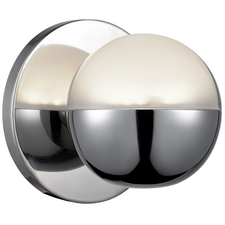 Image 1 Kuzco Pluto LED 5-in Chrome Wall Sconce