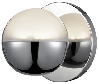 Image 2 Kuzco Pluto LED 5-in Chrome Wall Sconce more views