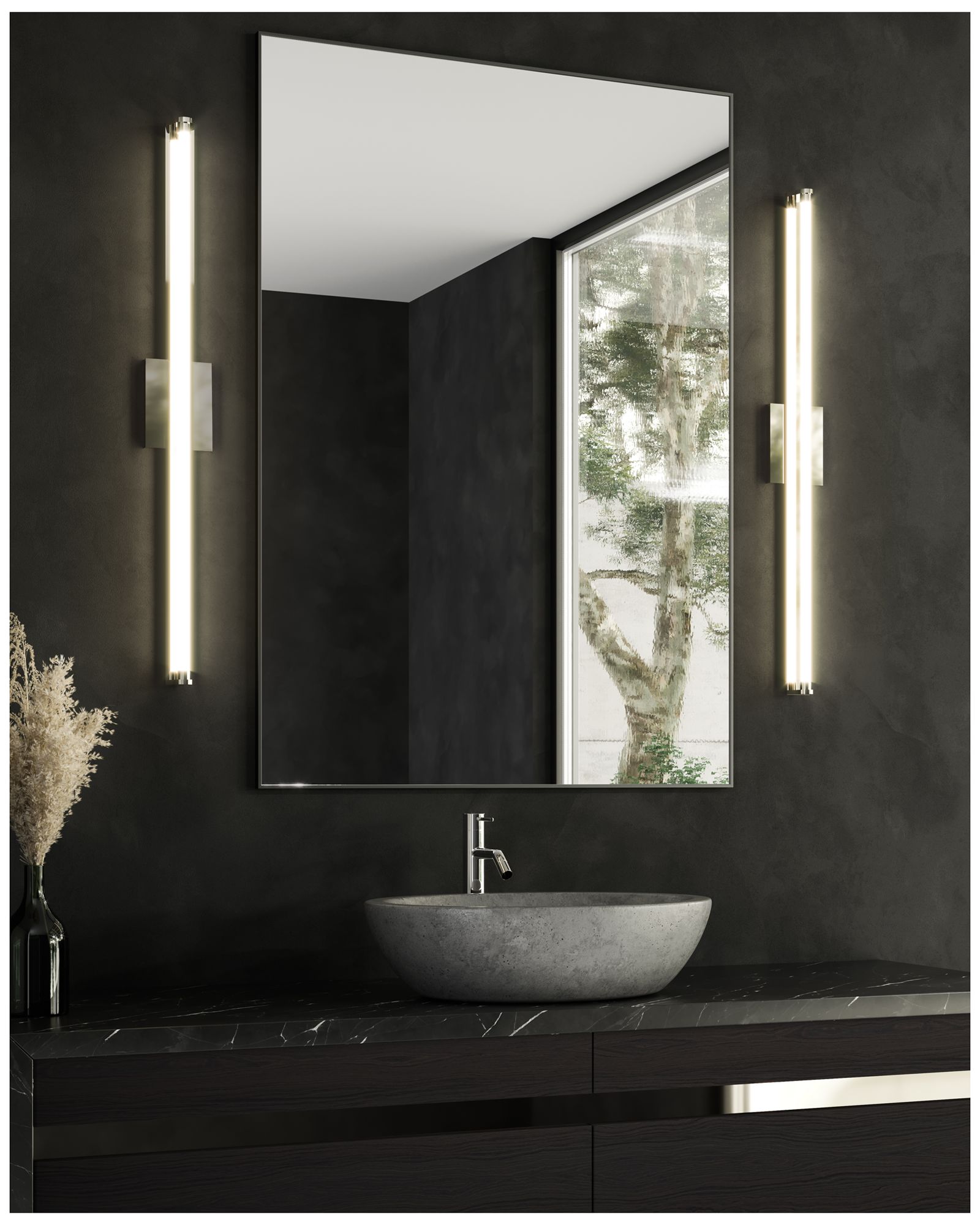 Image 2 Kuzco Plymouth LED 24-in Chrome Vanity Light more views