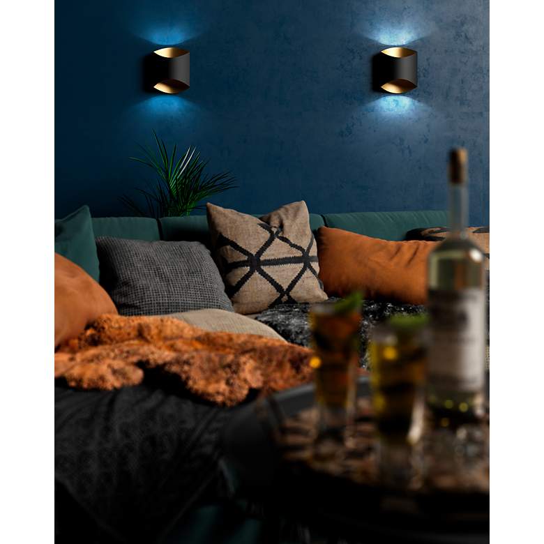 Image 2 Kuzco Preston 8-in Black Wall Sconces more views