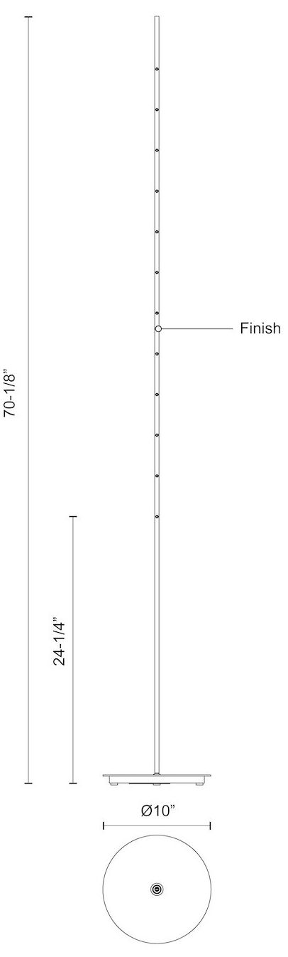 Image 2 Kuzco Reeds LED 10-in Black LED Floor Lamp more views