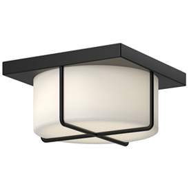 Image1 of Kuzco Regalo LED 10-in Black/Opal Glass Flush Mount