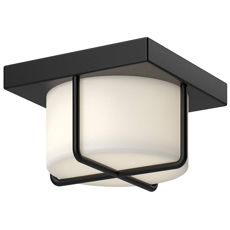 Image 1 Kuzco Regalo LED 7-in Black/Opal Glass Flush Mount