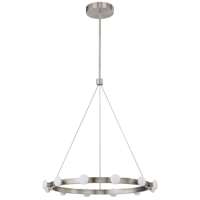 Image 1 Kuzco Rezz LED 28-in Brushed Nickel Pendant