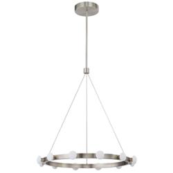 Kuzco Rezz LED 28-in Brushed Nickel Pendant