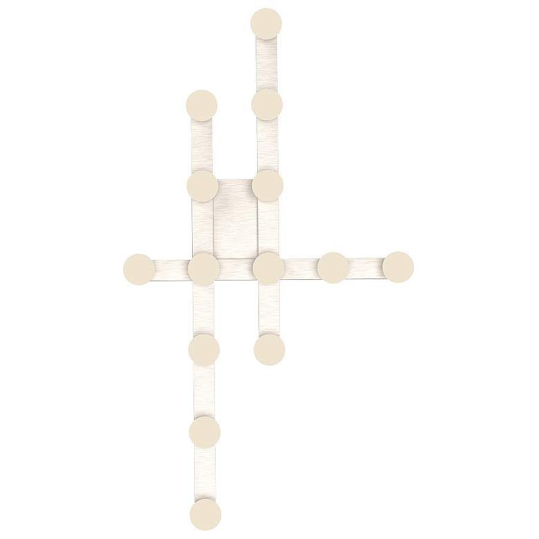 Image 1 Kuzco Rezz LED 32-in Brushed Nickel Flush Mount