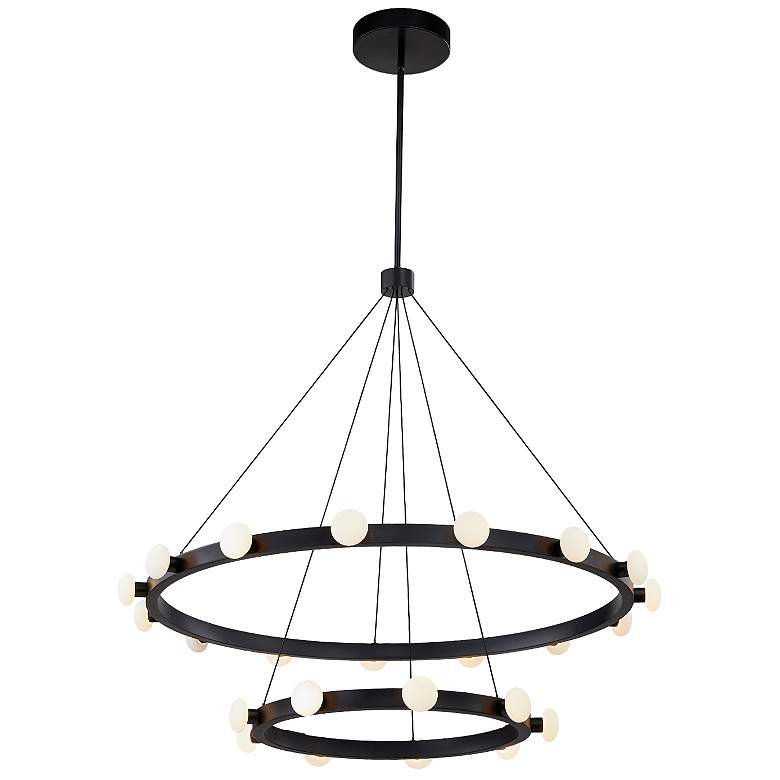 Image 1 Kuzco Rezz LED 36-in Black LED Chandeliers