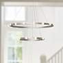 1_Kuzco Rezz LED 36-in Brushed Nickel LED Chandeliers