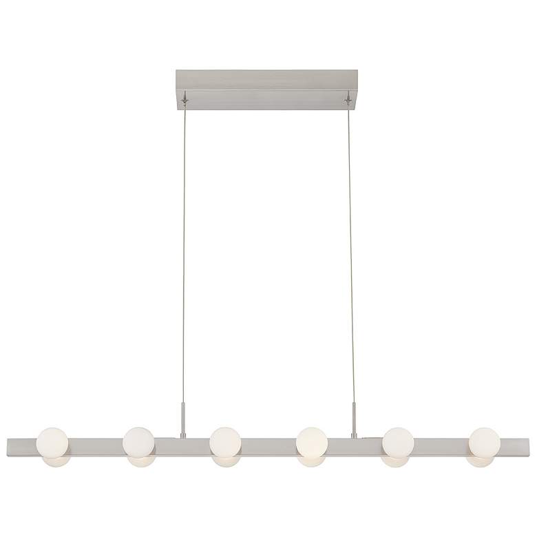 Image 2 Kuzco Rezz LED 36-in Brushed Nickel Linear Pendant