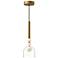 Kuzco Rise LED 6-in Brushed Gold/Clear Pendant