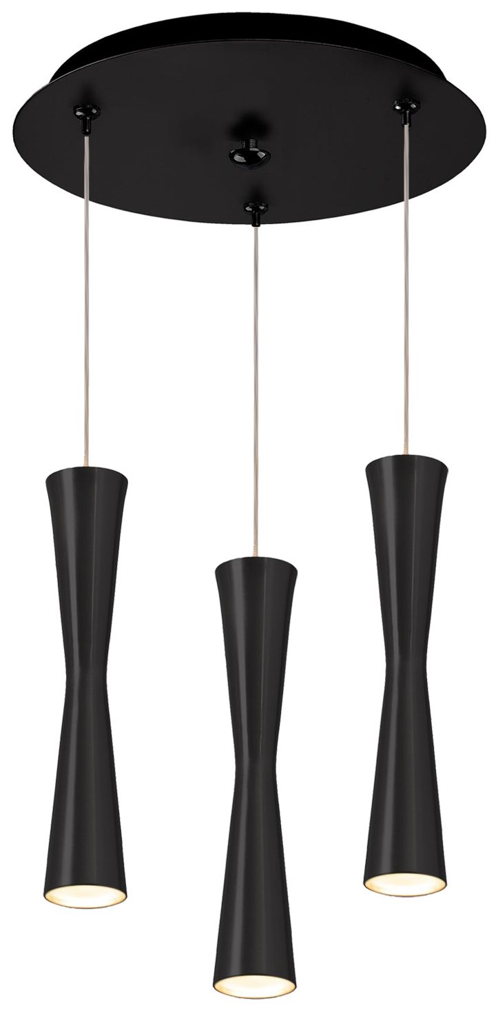 Kuzco Robson 11-in Black 3-Light Multi Pendant