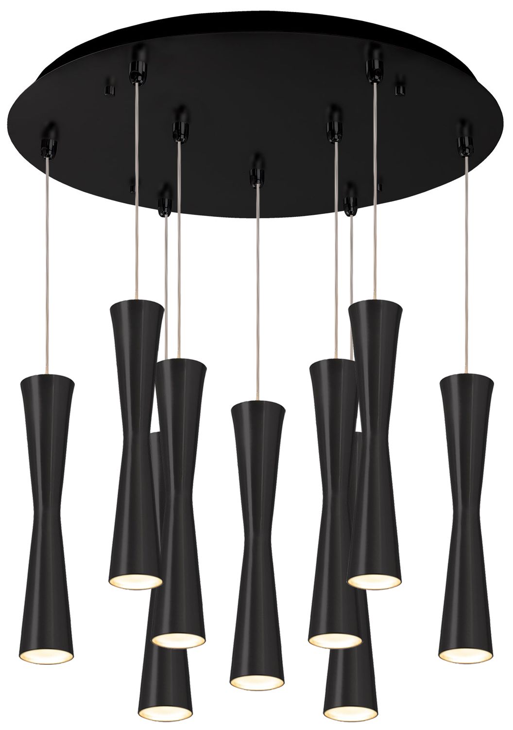 Kuzco Robson 18-in Black 9-Light Multi Pendant