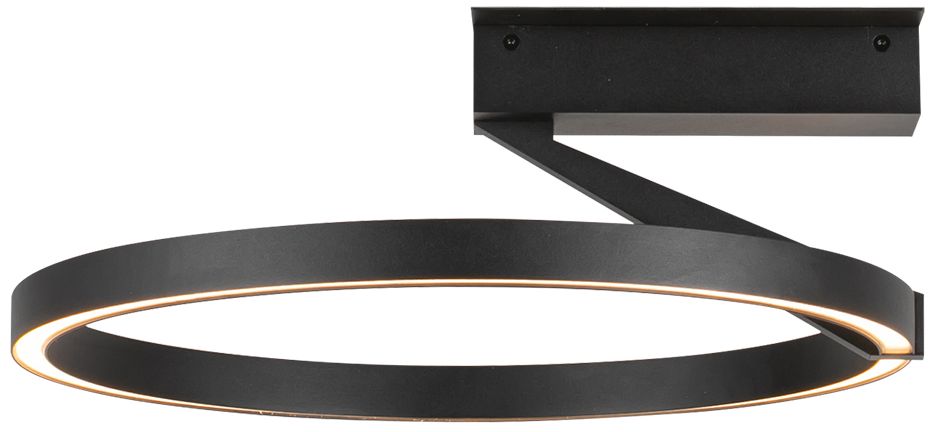 Image 4 Kuzco Roda LED 16-in Black Semi-Flush Mount more views