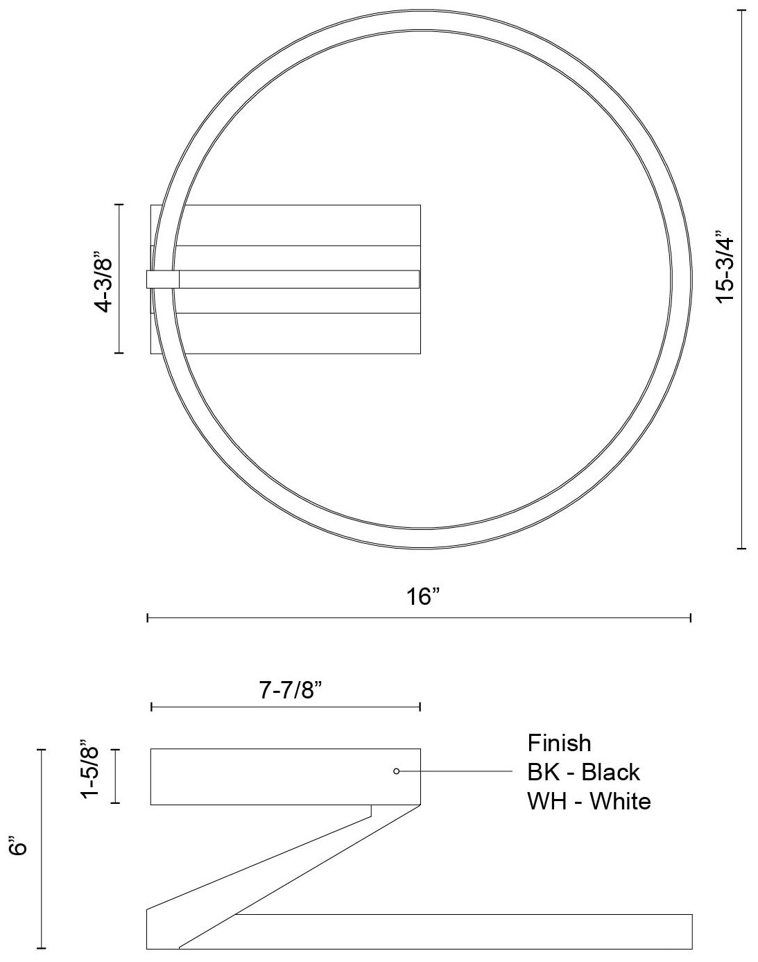 Image 5 Kuzco Roda LED 16-in White Semi-Flush Mount more views