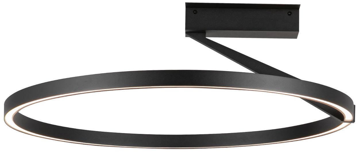 Image 3 Kuzco Roda LED 24-in Black Semi-Flush Mount more views