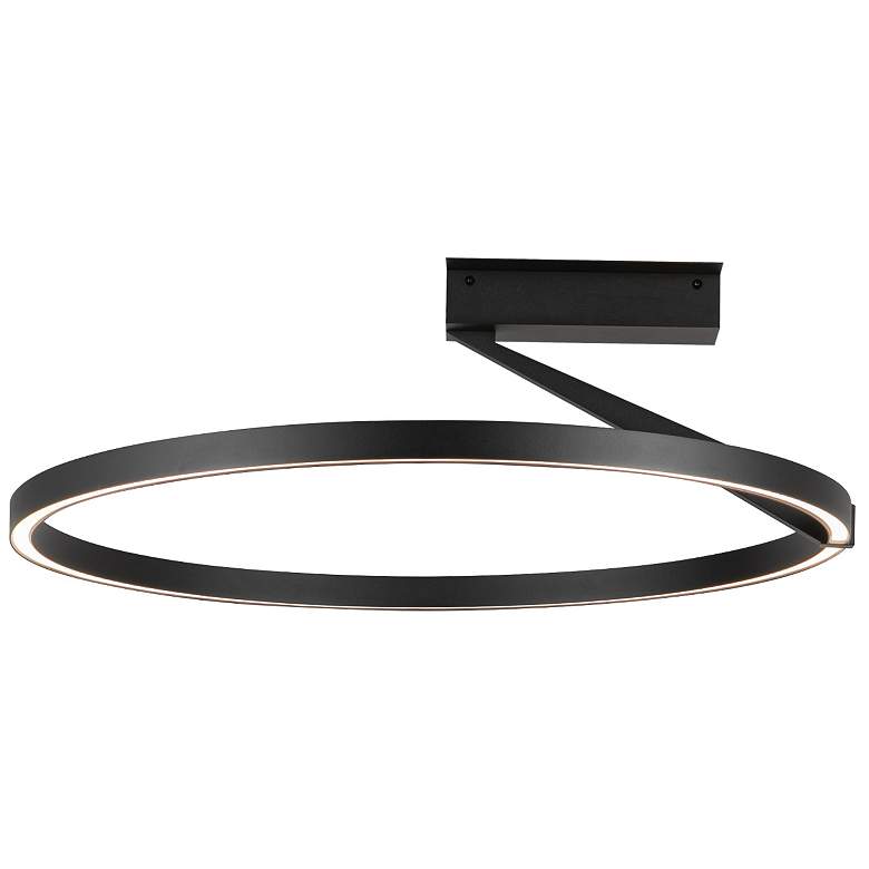 Image 3 Kuzco Roda LED 24-in Black Semi-Flush Mount more views