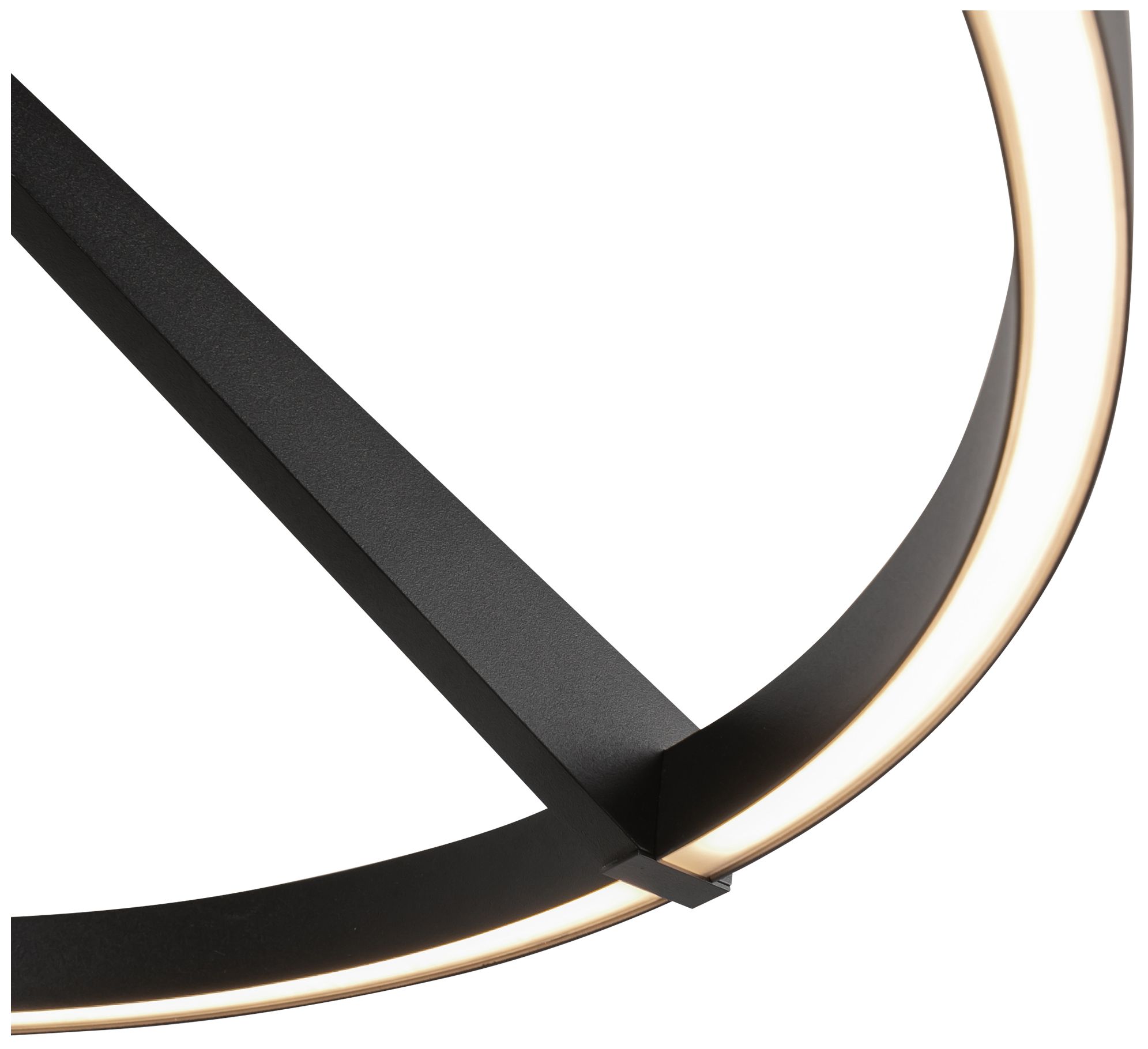 Image 4 Kuzco Roda LED 24-in Black Semi-Flush Mount more views