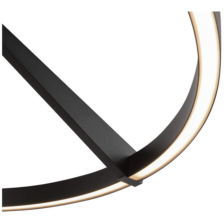 Image 4 Kuzco Roda LED 24-in Black Semi-Flush Mount more views