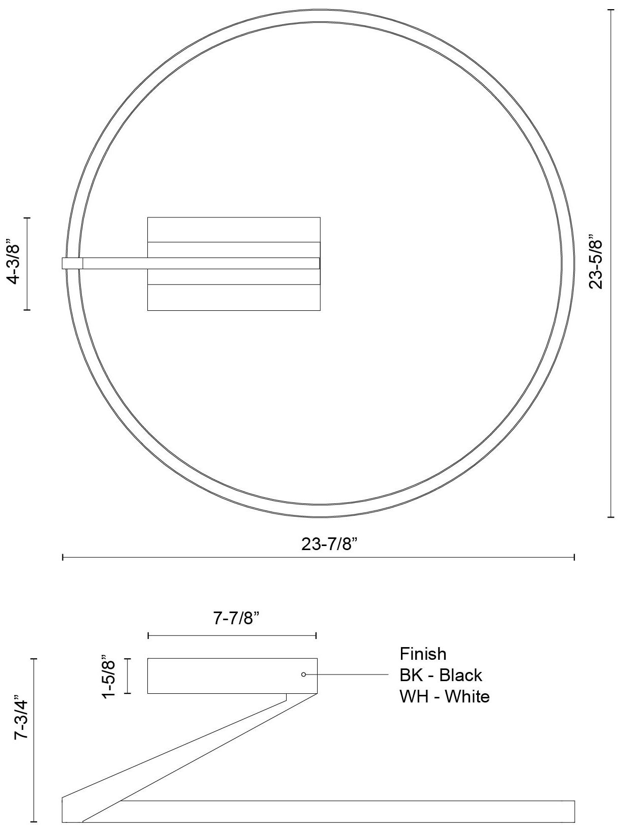 Image 5 Kuzco Roda LED 24-in White Semi-Flush Mount more views