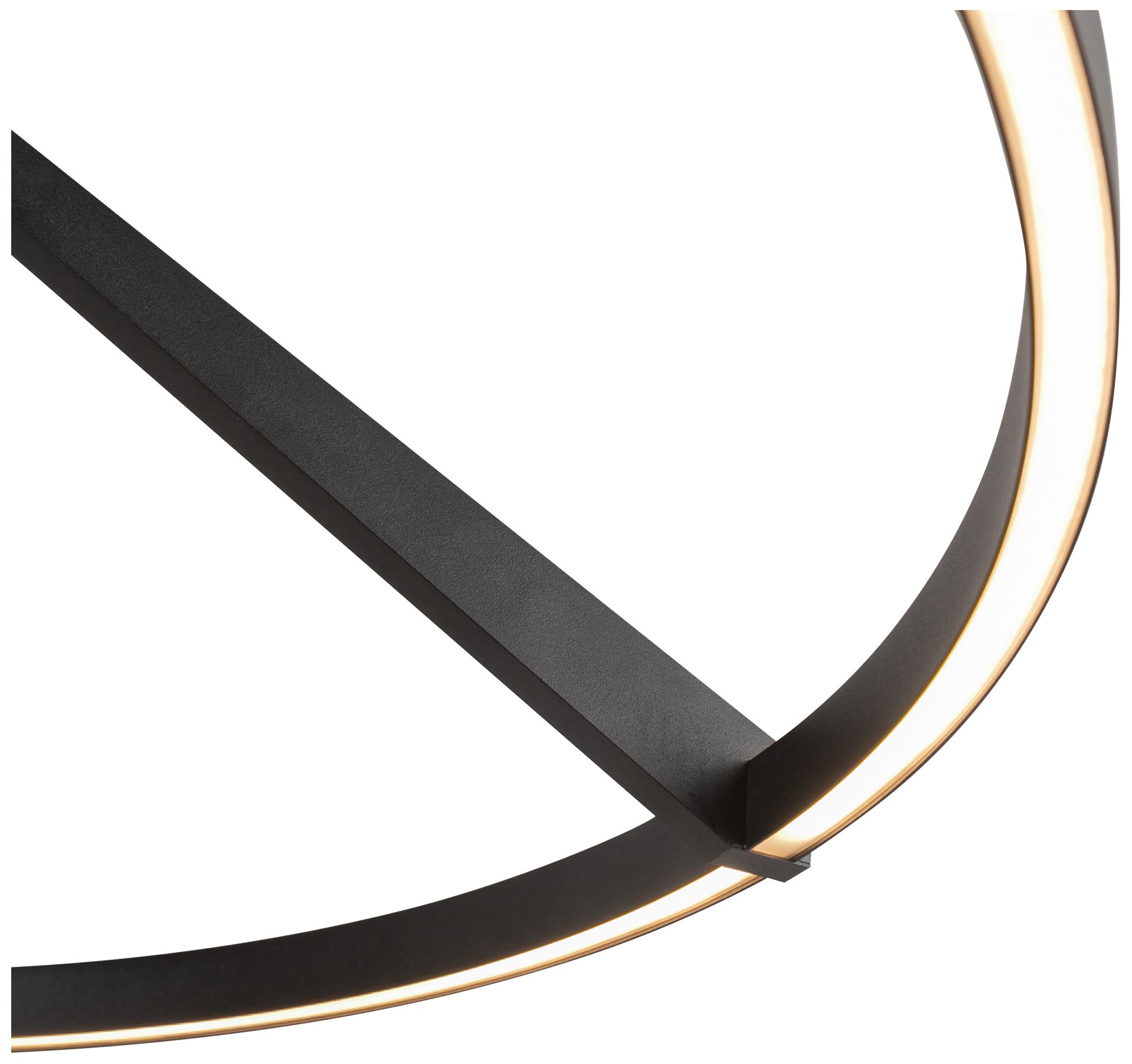 Image 3 Kuzco Roda LED 31-in Black Semi-Flush Mount more views