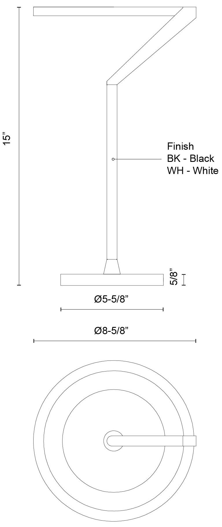 Image 4 Kuzco Roda LED 8-in Black LED Table Lamp more views