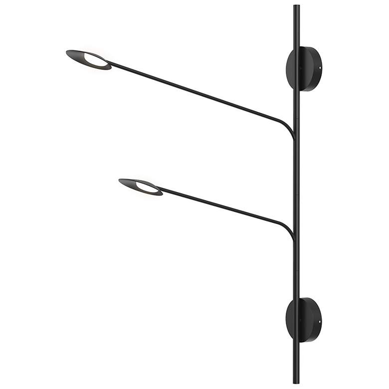 Image 1 Kuzco Rotaire LED 2 Head Black Wall Sconce