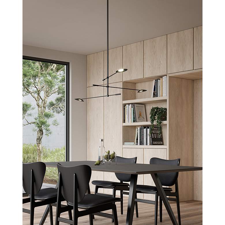 Image 2 Kuzco Rotaire LED 32-in Black LED Chandeliers more views