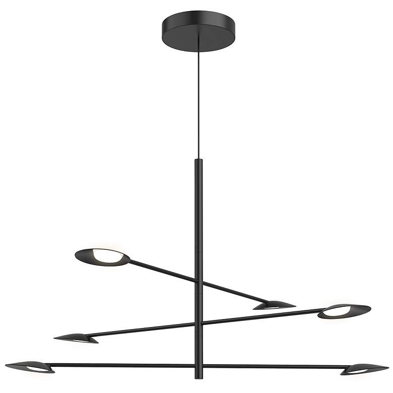 Image 1 Kuzco Rotaire LED 36-in Black LED Chandeliers