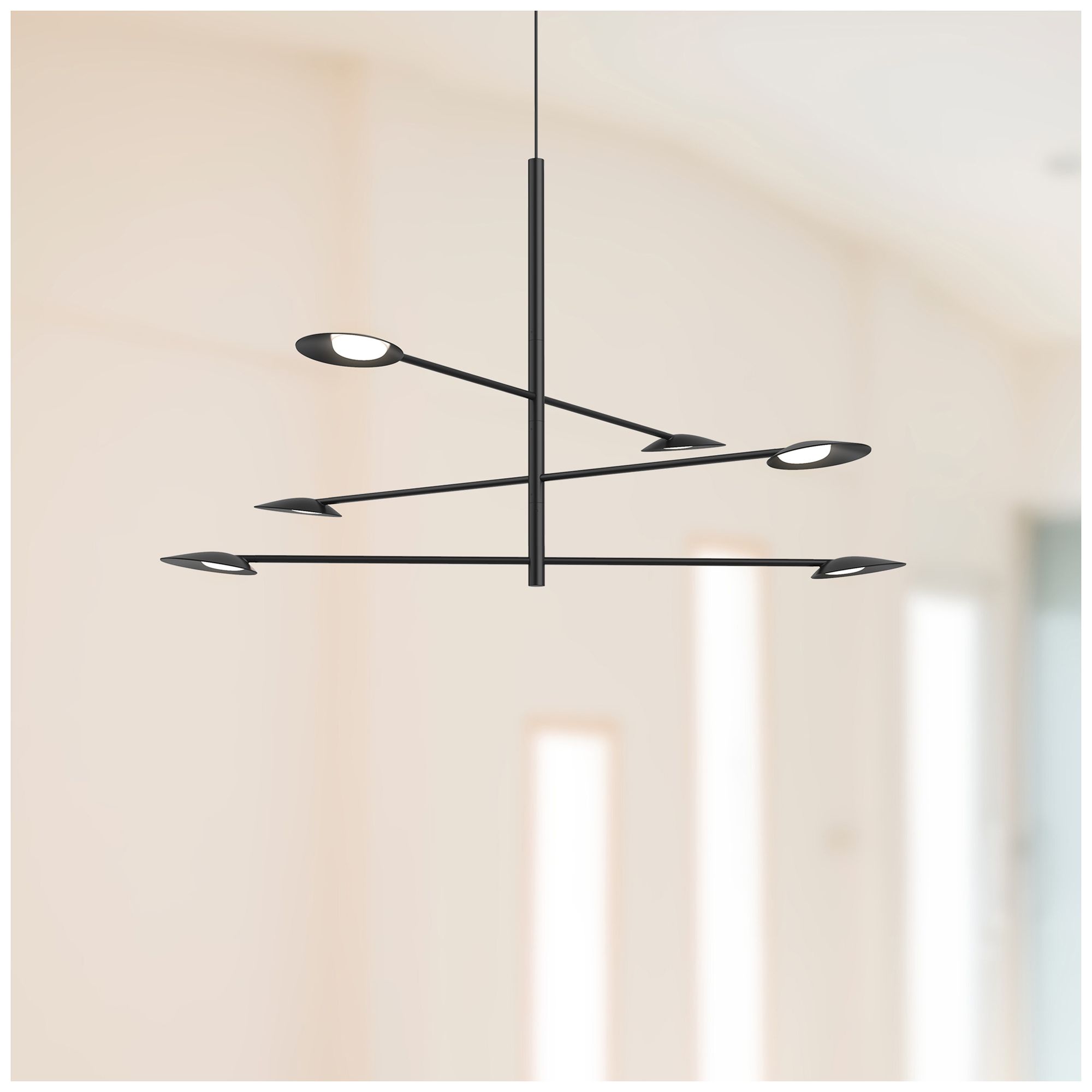 Image 3 Kuzco Rotaire LED 36-in Black LED Chandeliers more views