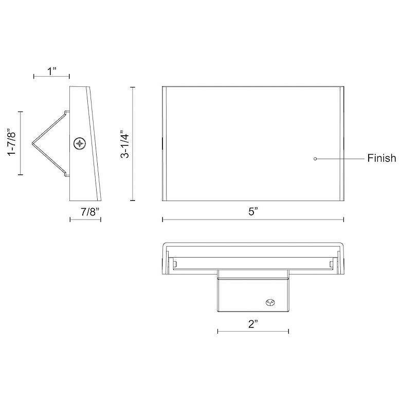 Image 2 Kuzco Roto 5" Wide White Horizontal LED Outdoor Step Light more views