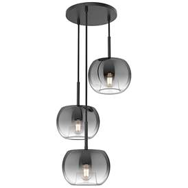Image1 of Kuzco Samar E26 14-in Black/Smoked Chandelier