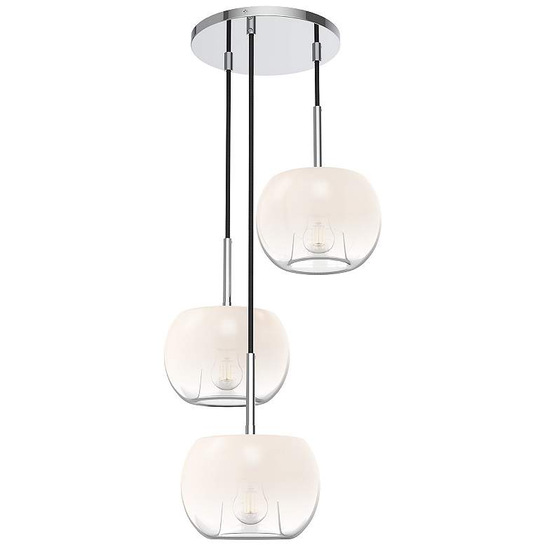 Image 1 Kuzco Samar E26 14-in Chrome/Opal Glass Chandelier