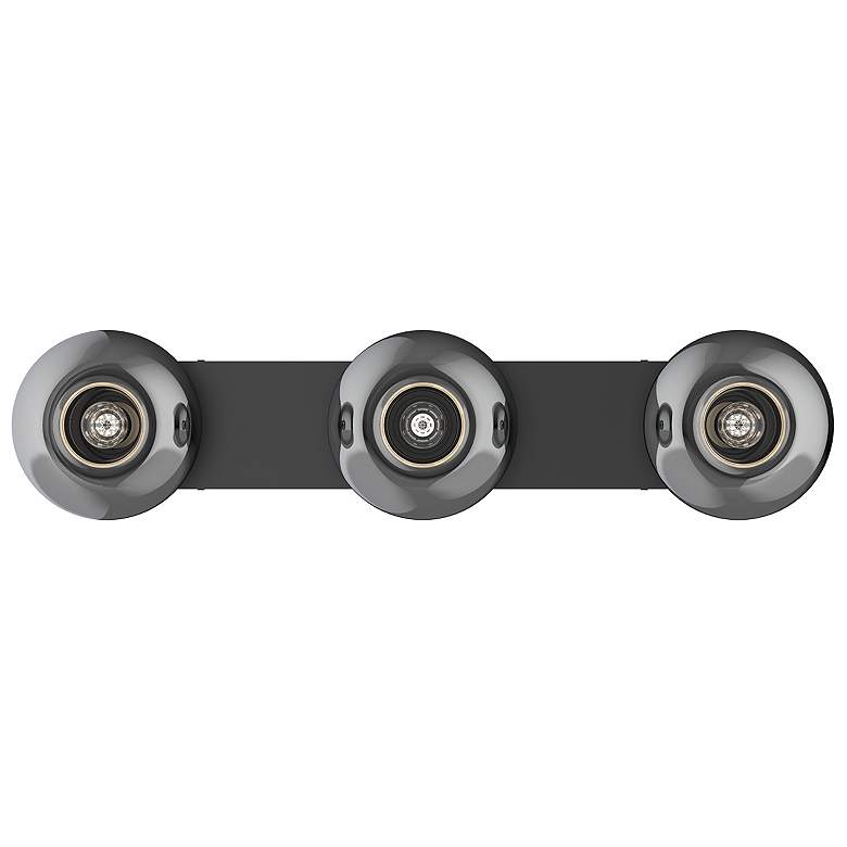 Image 1 Kuzco Samar E26 32-in Black/Smoked Vanity Light