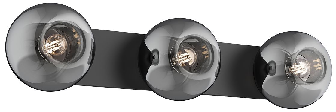 Image 2 Kuzco Samar E26 32-in Black/Smoked Vanity Light more views