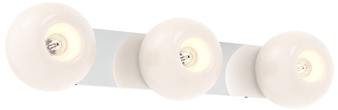 Image 2 Kuzco Samar E26 32-in Chrome/Opal Glass Vanity Light more views