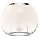 Kuzco Samar E26 8-in Chrome/Opal Glass Flush Mount