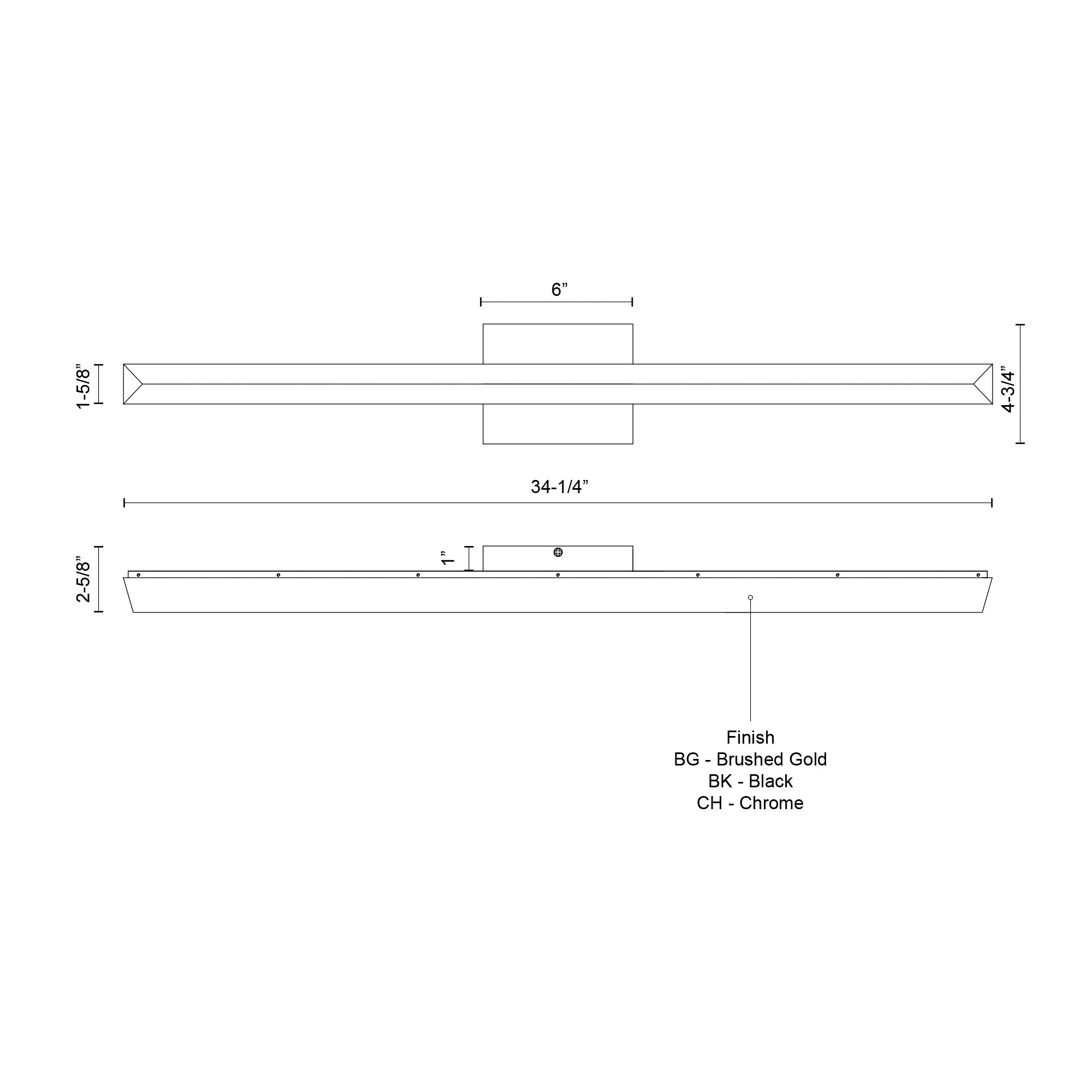 Image 2 Kuzco Saphir LED 34-in Black Vanity Light more views