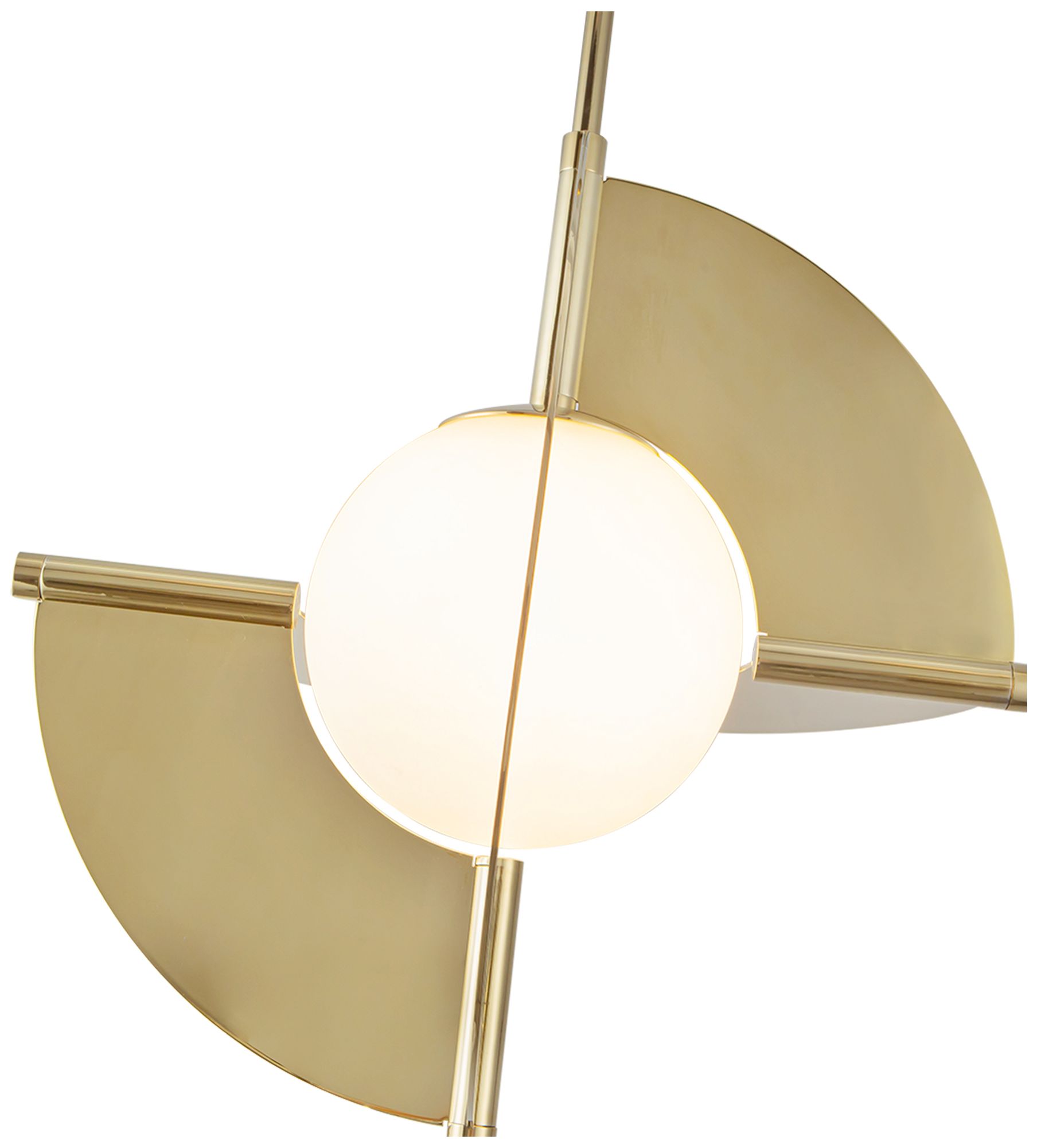 Image 4 Kuzco Scorpio LED 16-in Metallic Brass/Opal Glass Pendant more views