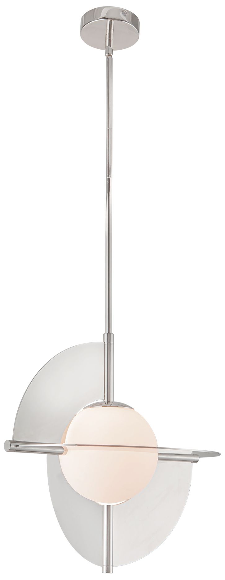 Image 3 Kuzco Scorpio LED 16-in Polished Nickel/Opal Glass Pendant more views