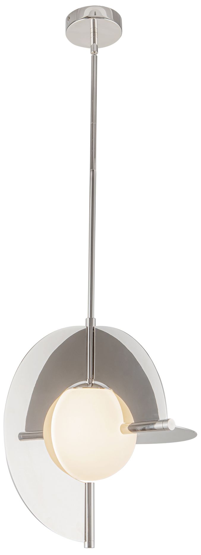 Image 4 Kuzco Scorpio LED 16-in Polished Nickel/Opal Glass Pendant more views