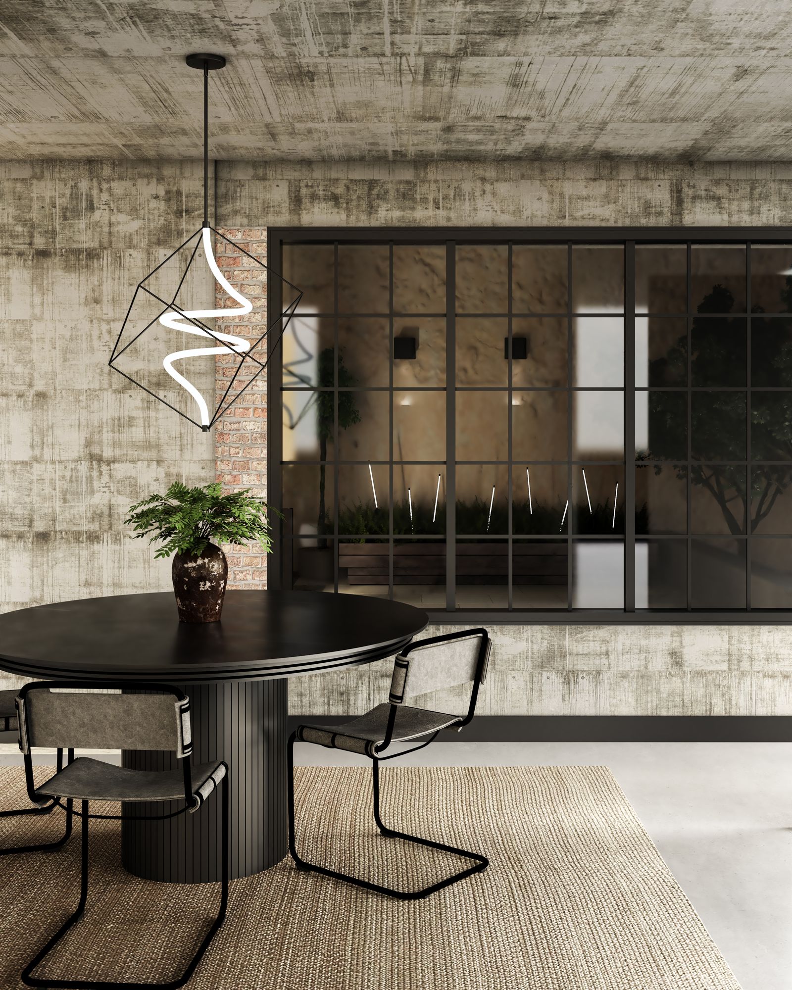 Image 2 Kuzco Script 26-in Black Pendant more views