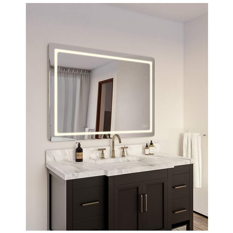 Image 2 Kuzco Seneca LED 48-in Sandblasted Merc Edge Vanity Mirror more views